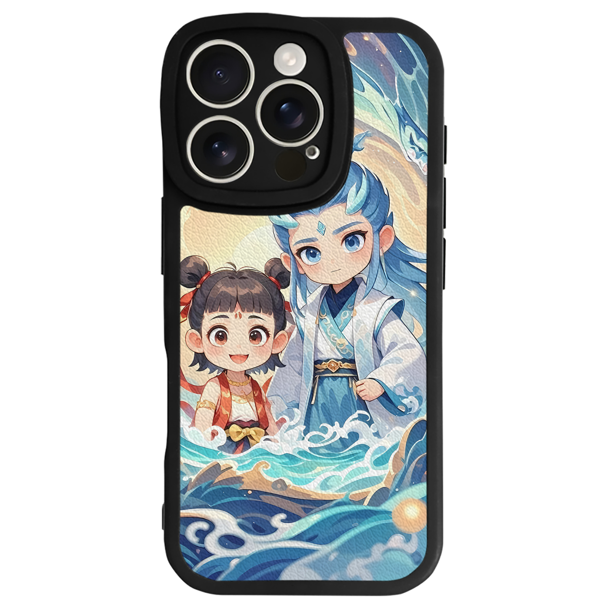 （画像用） Ne Zha 2 ナタ 魔童の大暴れ 【iPhone 16シリーズ対応】シリコンスマホケース（レザー調） 材質：シリコン